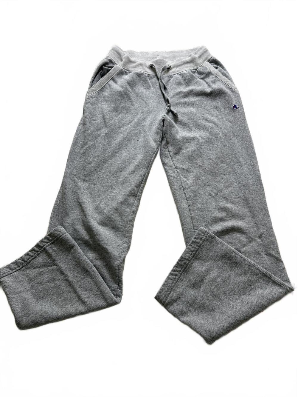 CHAMPION‎ Grey Womens Size S Straight leg Sweatpants Drawstring waist Athleisure